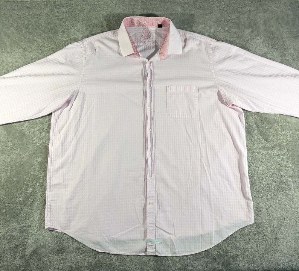 English Laundry Men's Long Sleeve Button Down Shirt Pink Size 20 38/39T (3XL)
